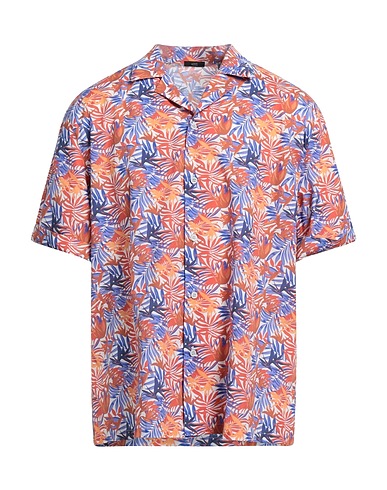 HōSIO Patterned shirt Orange 100% Cotton