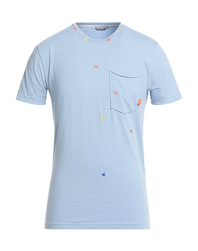 GREY DANIELE ALESSANDRINI T-shirt Blu chiaro 100% Cotone