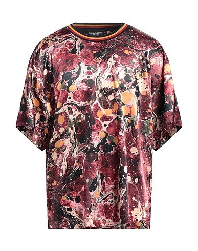 DOLCE&GABBANA T-shirt Plum 95% Polyester, 5% Elastane, Polyamide