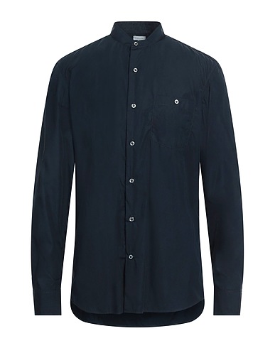 CARUSO Solid colour shirt Midnight blue 100% Cotton