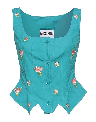 MOSCHINO ビスチェ ターコイズブルー コットン 100%