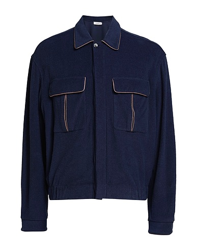 AGNONA Camisa lisa Azul noche 80% Algodón, 20% Lino