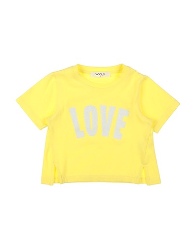 VICOLO T-Shirt Gelb 90% Baumwolle, 10% Elastan