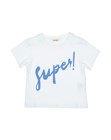 VICOLO T-shirt White 90% Cotton, 10% Elastane
