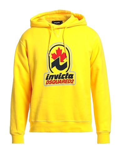 INVICTA x DSQUARED2 Hooded sweatshirt Yellow 100% Cotton, Elastane