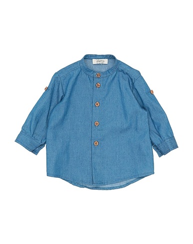 ALETTA Solid color shirt Pastel blue 100% Cotton
