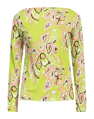 PUCCI T-shirt Lime green 82% Viscose, 18% Silk