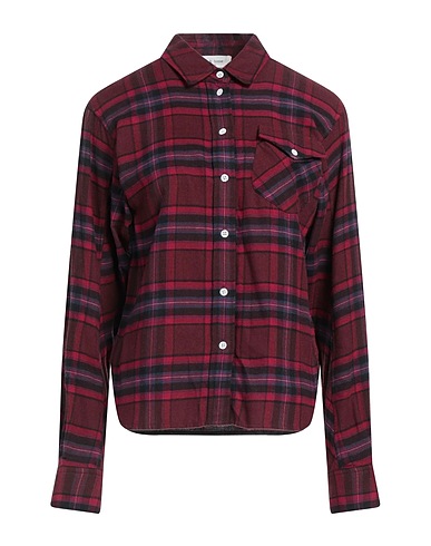 RAG & BONE 체크 셔츠 가넷 레드 51% 비스코스, 49% 코튼