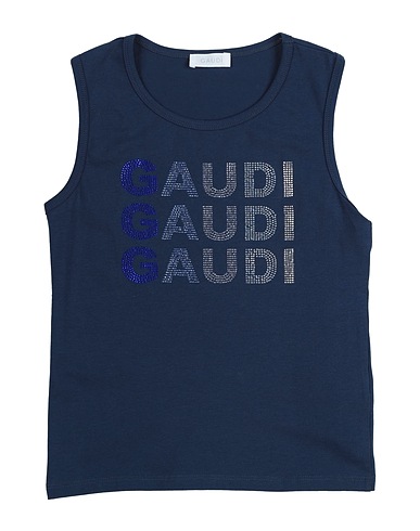 GAUDÌ T-shirt Navy blue 95% Cotton, 5% Elastane