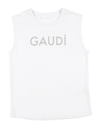 GAUDÌ Débardeur Blanc 95% Coton, 5% Élasthanne