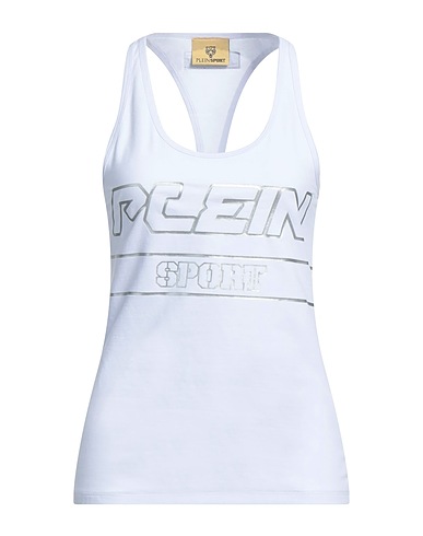 PLEIN SPORT Tanktop Weiß 90% Baumwolle, 10% Elastan