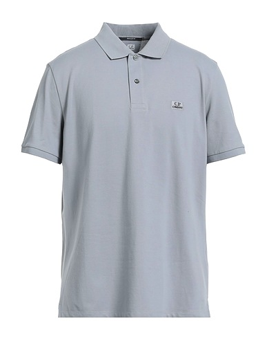 C.P. COMPANY Polo shirt Light grey 95% Cotton, 5% Elastane