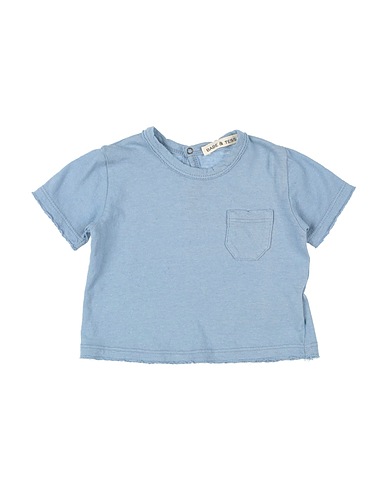 BABE & TESS T-Shirt Blaugrau 70% Baumwolle, 30% Leinen