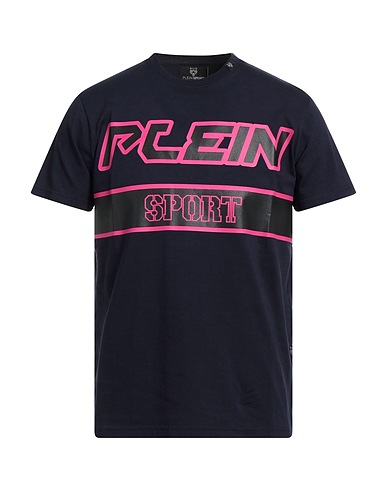 PLEIN SPORT T-shirt Midnight blue 95% Cotton, 5% Elastane