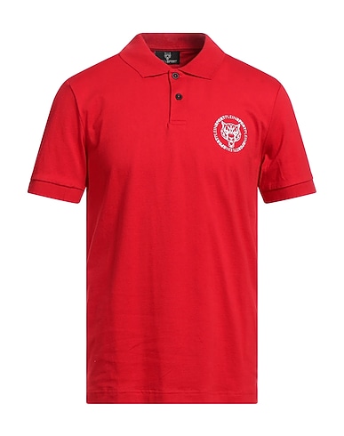 PLEIN SPORT Polo shirt Red 90% Cotton, 10% Elastane