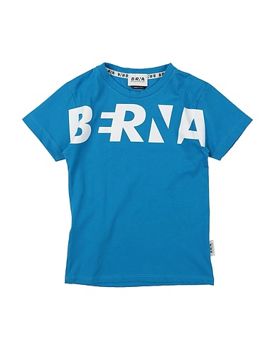 BERNA T-shirt Bleu d'azur 100% Coton