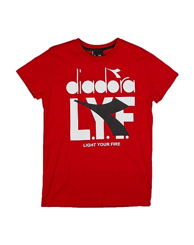 DIADORA T-shirt Rosso 100% Cotone