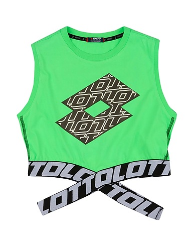 LOTTO Tank top Green 100% Cotton