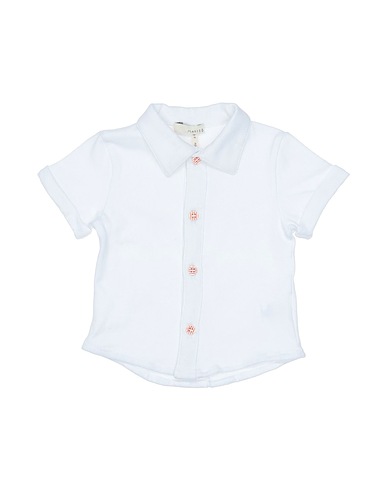 MAPERŌ Camicia tinta unita Bianco 100% Cotone