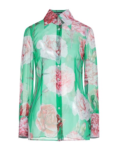 DOLCE&GABBANA Floral shirts & blouses Green 100% Silk