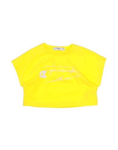Y-CLÙ T-Shirt Gelb 94% Baumwolle, 6% Elastan