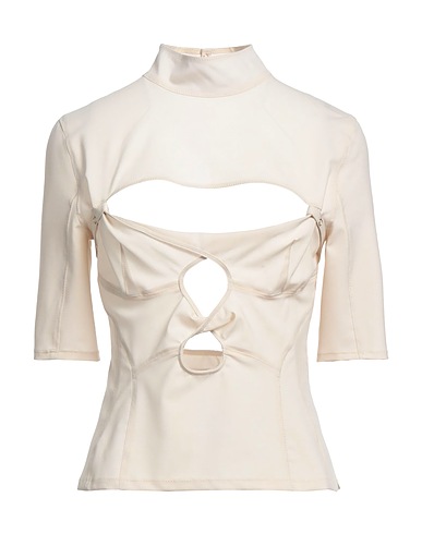 JACQUEMUS Top Beige 95% Lana Vergine, 5% Elastan