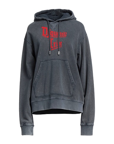 DSQUARED2 Hooded track jacket  Lead 100% Cotton, Elastane