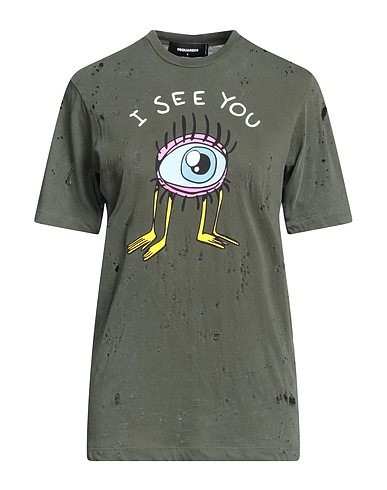 DSQUARED2 T-shirt Military green 100% Cotton