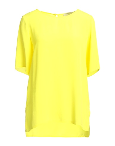 BEATRICE .B Top Yellow 83% Acetate, 17% Silk