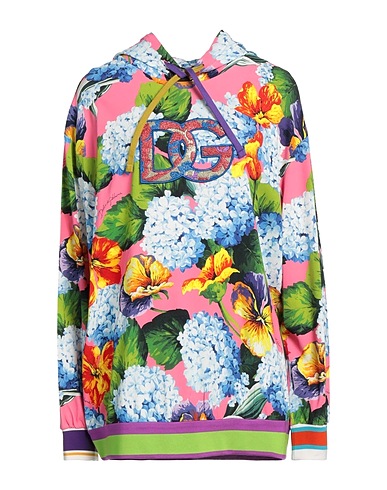 DOLCE&GABBANA Hooded track jacket  Fuchsia 96% Viscose, 4% Elastane