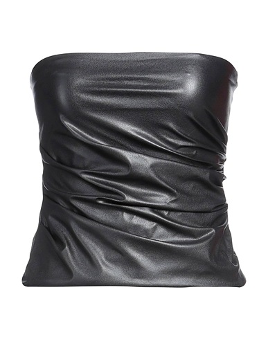 HELMUT LANG Evening top Black 100% Polyester, Polyurethane