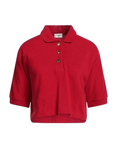 SAINT LAURENT Poloshirt Rot 100% Baumwolle, Polyamid, Elastan