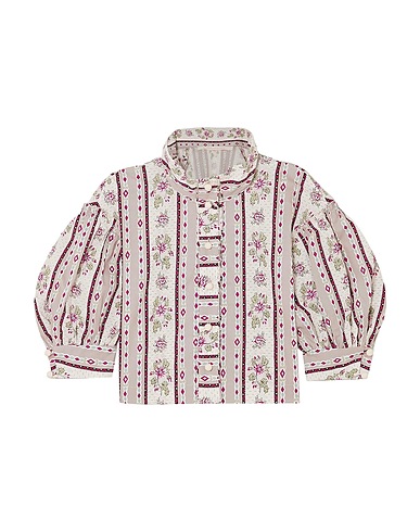 ANNA MASON Chemises et chemisiers à fleurs Gris clair 100% Coton
