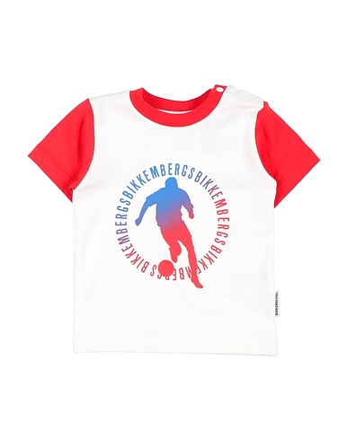 BIKKEMBERGS T-shirt Bianco 95% Cotone, 5% Elastan