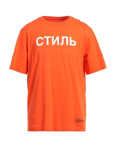 HERON PRESTON T-shirt Orange 100% Organic cotton, Polyester