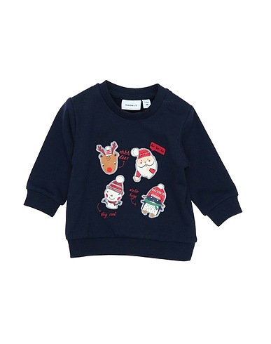 NAME IT® Sweatshirt Midnight blue 95% Organic cotton, 5% Elastane