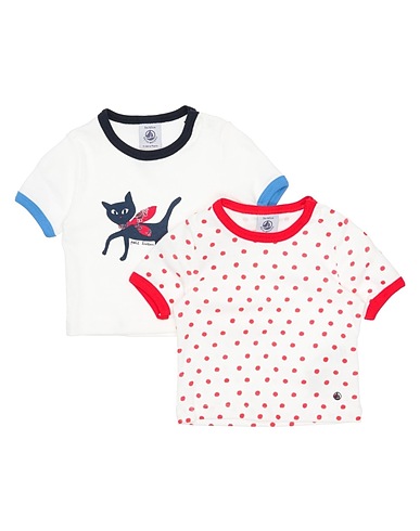 PETIT BATEAU T-shirt Ivory 100% Cotton