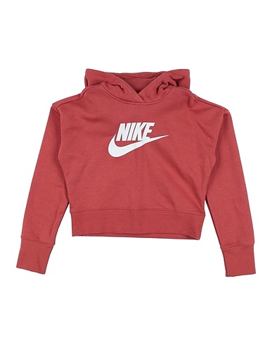 NIKE Sweatshirt G NSW CLUB FT CROP HOODIE HBR Pastel pink 80% Cotton, 20% Polyester, Elastane