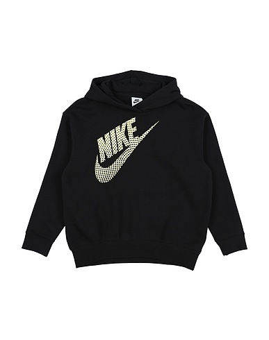 NIKE Sweatshirt Nike Sportswear Big Kids' (Girls') Oversized Pullov Black 80% Cotton, 20% Polyester, Elastane