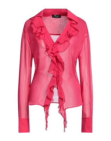 BLUMARINE Solid colour shirts & blouses Fuchsia 78% Cotton, 22% Silk