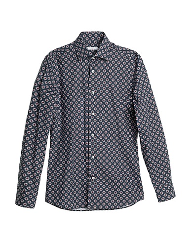 MILENA Camicia fantasia Blu notte 100% Cotone