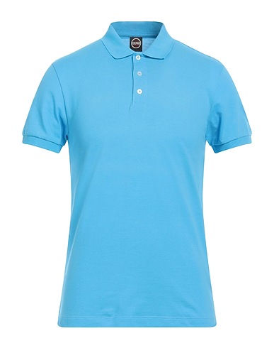 COLMAR Polo shirt Azure 96% Cotton, 4% Elastane