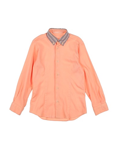 TAGLIATORE Patterned shirt Apricot 97% Cotton, 3% Elastane