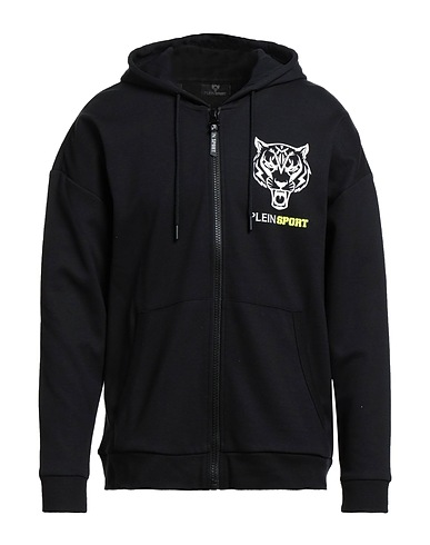 PLEIN SPORT Hooded sweatshirt Black 52% Cotton, 48% Polyester