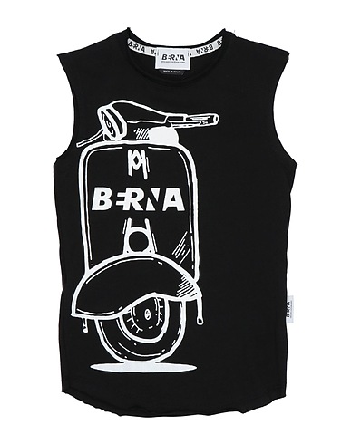 BERNA Tanktop Schwarz 100% Baumwolle