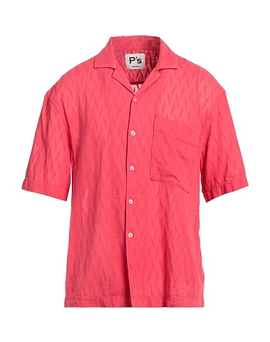 PRESIDENT'S Solid colour shirt Coral 100% Cotton