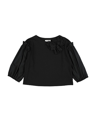 MONNALISA Top Black 95% Cotton, 5% Elastane