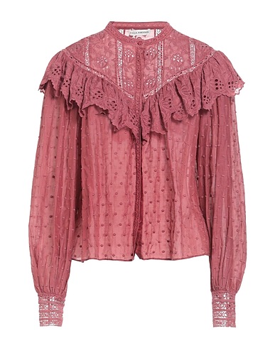 ULLA JOHNSON Lace shirts & blouses Antique rose 70% Cotton, 30% Silk