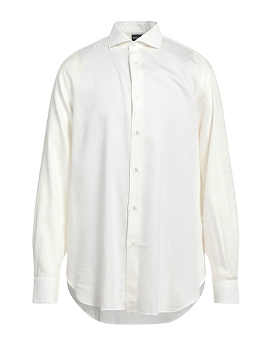 EMPORIO ARMANI Patterned shirt White 100% Cotton