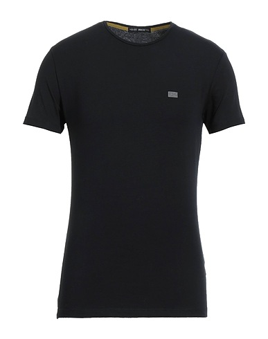 YES ZEE by ESSENZA Basic T-Shirt Black 95% Cotton, 5% Elastane